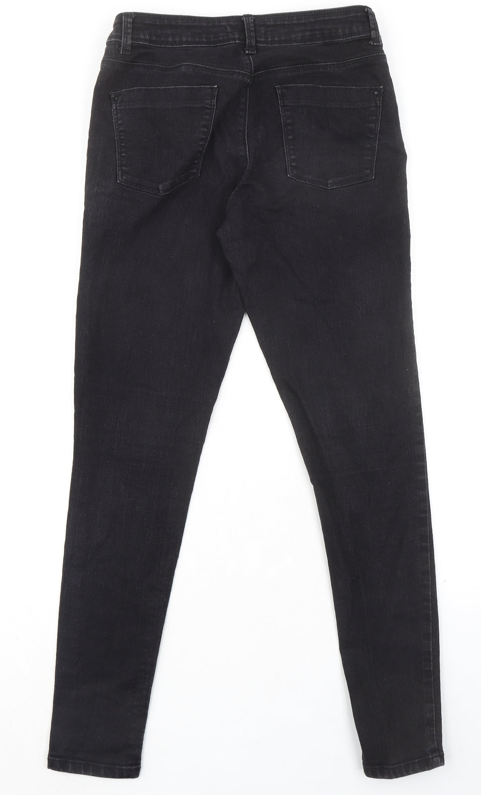 Dorothy Perkins Womens Black Cotton Skinny Jeans Size 12 L30 in Regular Zip