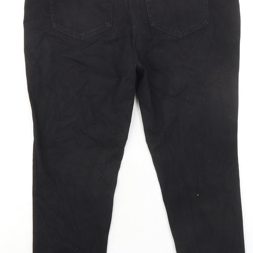 NEXT Womens Black Cotton Jegging Jeans Size 16 L24 in Regular - Cropped