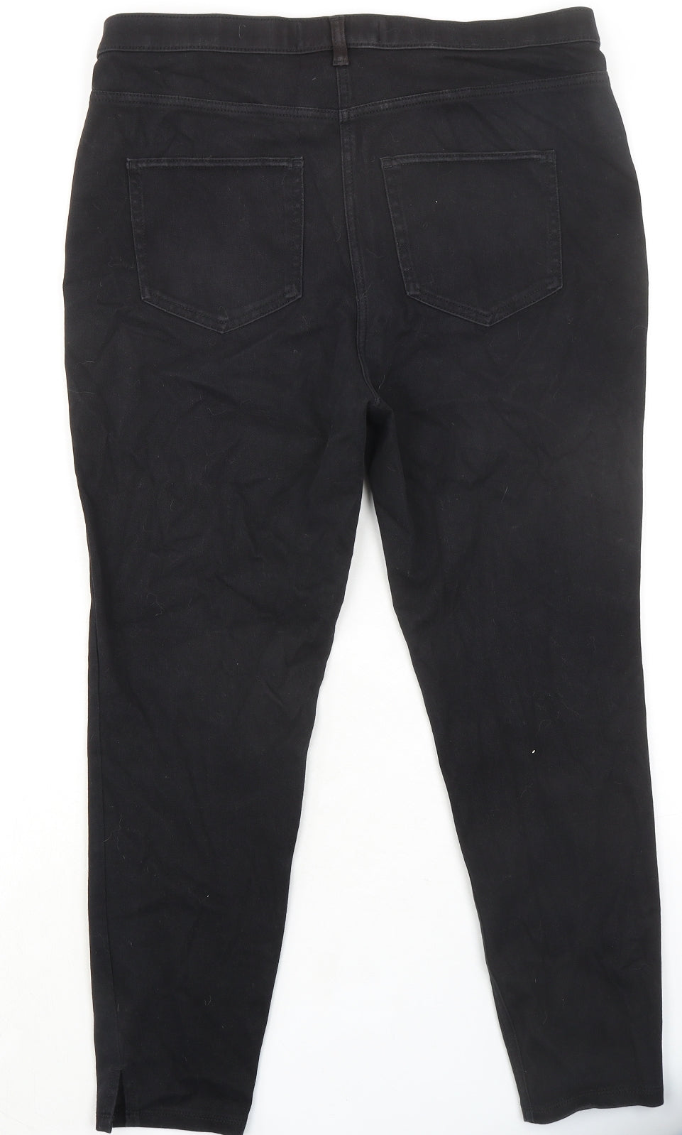 NEXT Womens Black Cotton Jegging Jeans Size 16 L24 in Regular - Cropped