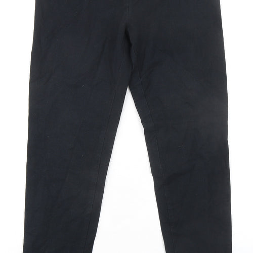 Jigsaw Womens Black Trivinyl Trousers Size 12 L30 in Regular