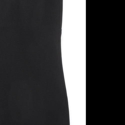 Miss Selfridge Womens Black Polyester Bodycon Size 8 Halter Pullover
