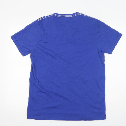 Henri Lloyd Mens Blue Polyester T-Shirt Size M Crew Neck