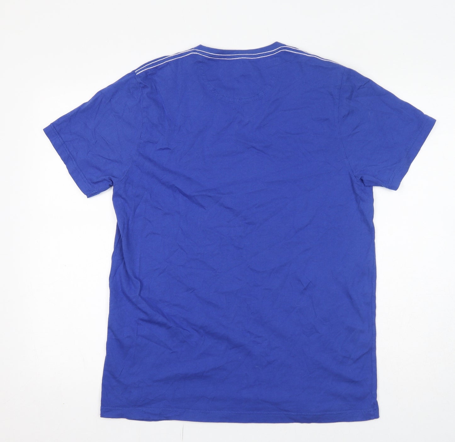 Henri Lloyd Mens Blue Polyester T-Shirt Size M Crew Neck