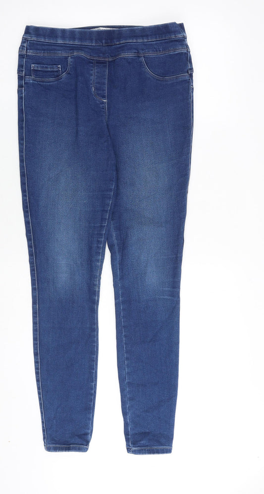 NEXT Womens Blue Cotton Jegging Jeans Size 12 L31 in Regular