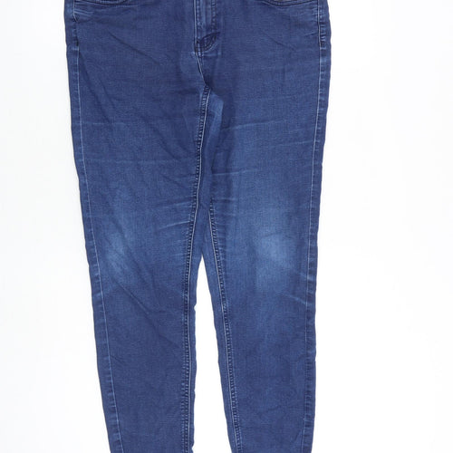 Avenue Womens Blue Cotton Skinny Jeans Size 12 L28 in Regular Zip