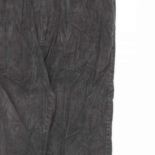 Denim & Co. Mens Grey Cotton Trousers Size 36 in L32 in Regular Zip