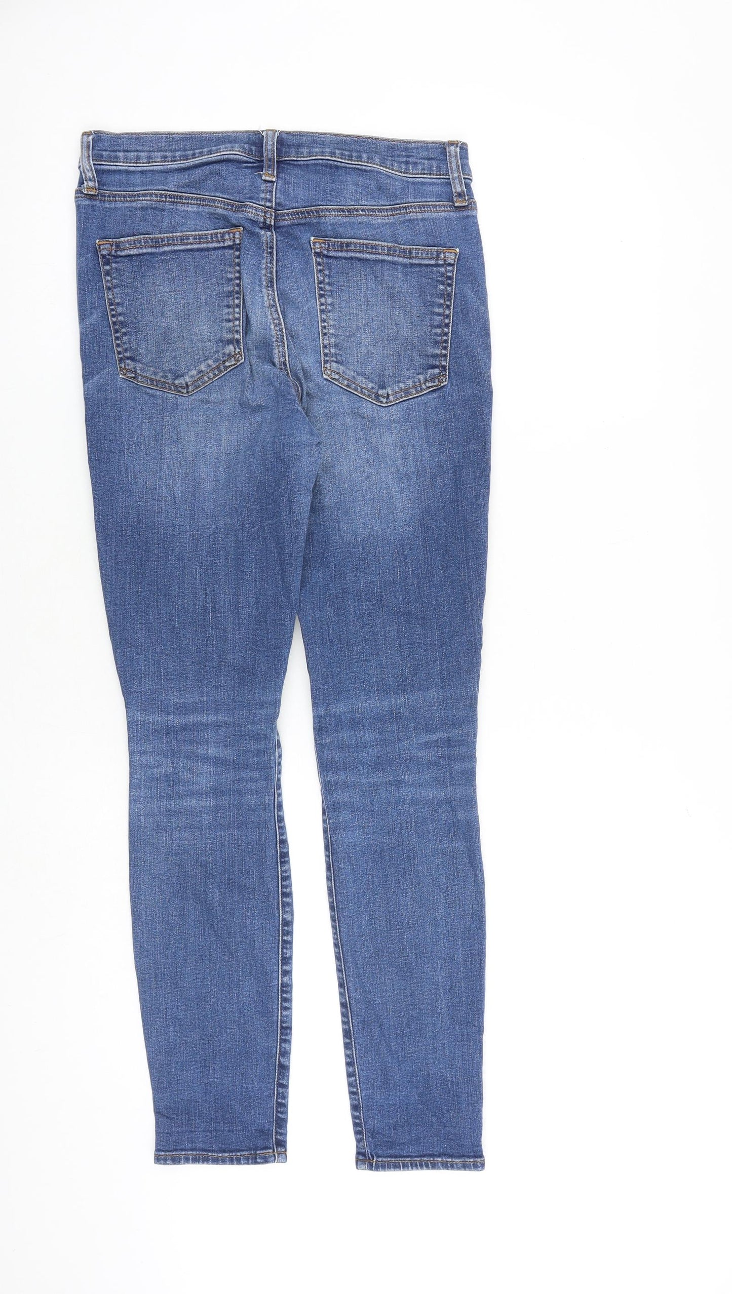 Gap Womens Blue Cotton Skinny Jeans Size 28 in L28 in Slim Zip