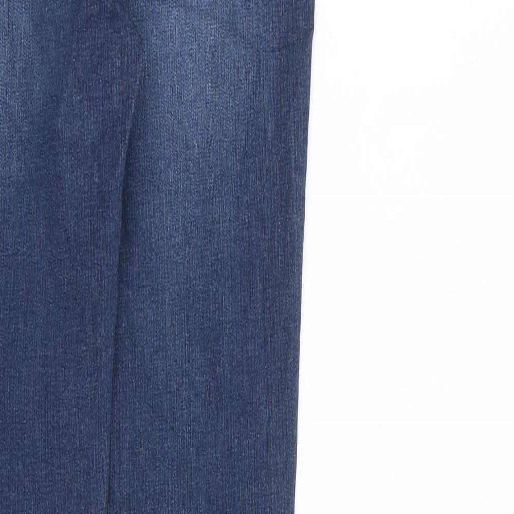 NEXT Womens Blue Cotton Skinny Jeans Size 8 L31 in Regular Zip