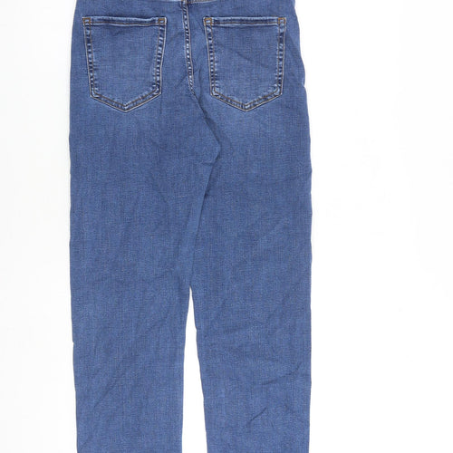 Per Una Womens Blue Cotton Straight Jeans Size 28 in L26 in Regular Zip