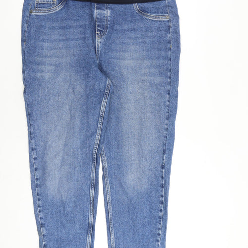Lipsy Womens Blue Cotton Tapered Jeans Size 16 L28 in Regular
