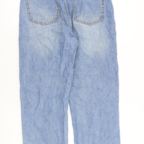 I SAW IT FIRST Womens Blue Cotton Straight Jeans Size 6 L29 in Regular Button