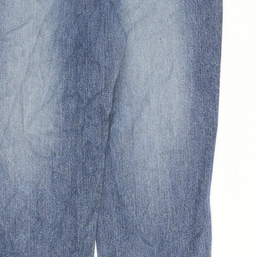 Cherokee Womens Blue Cotton Straight Jeans Size 16 L29 in Regular Zip