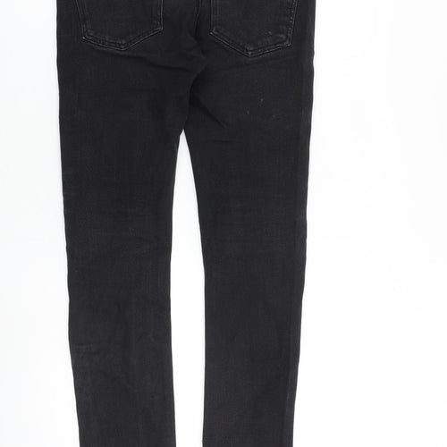 Topman Mens Grey Cotton Skinny Jeans Size 28 in L28 in Slim Zip