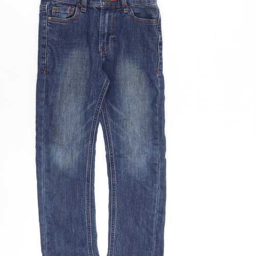 NEXT Boys Blue Cotton Straight Jeans Size 6 Years Regular Zip