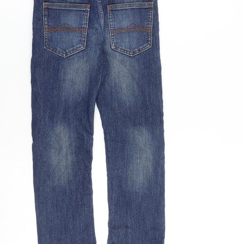 NEXT Boys Blue Cotton Straight Jeans Size 6 Years Regular Zip