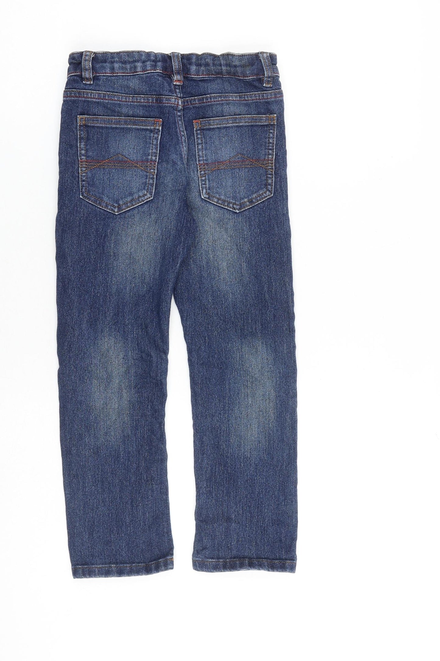 NEXT Boys Blue Cotton Straight Jeans Size 6 Years Regular Zip