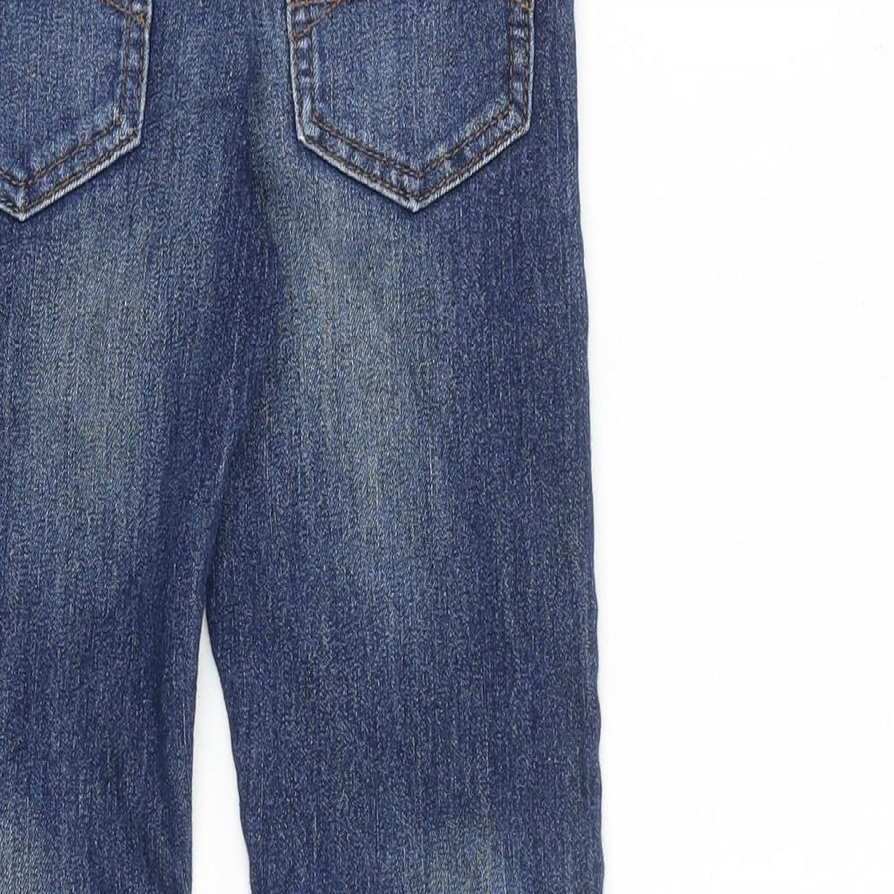 NEXT Boys Blue Cotton Straight Jeans Size 6 Years Regular Zip