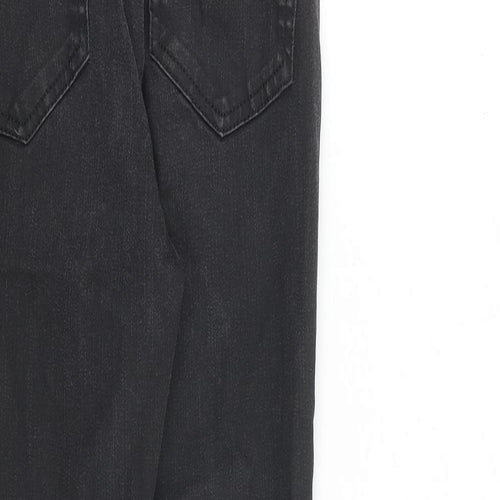 Topshop Womens Black Cotton Skinny Jeans Size 28 in L32 in Regular Zip