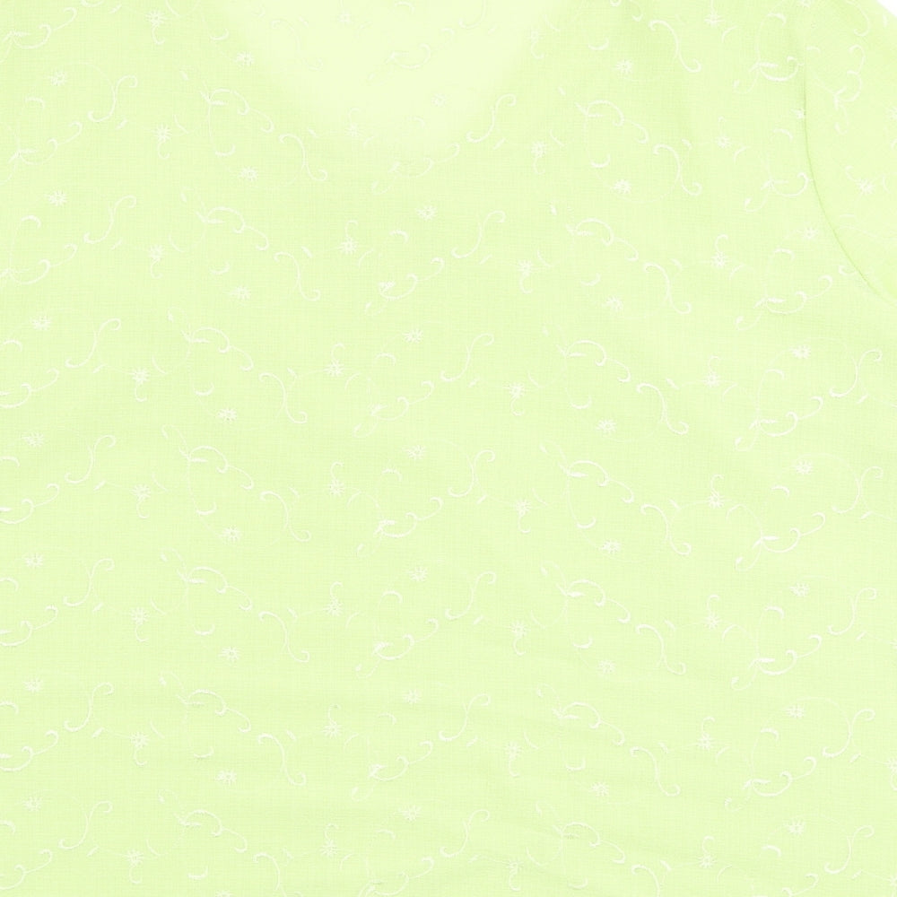Roman Originals Womens Green Polyester Basic Blouse Size 22 V-Neck