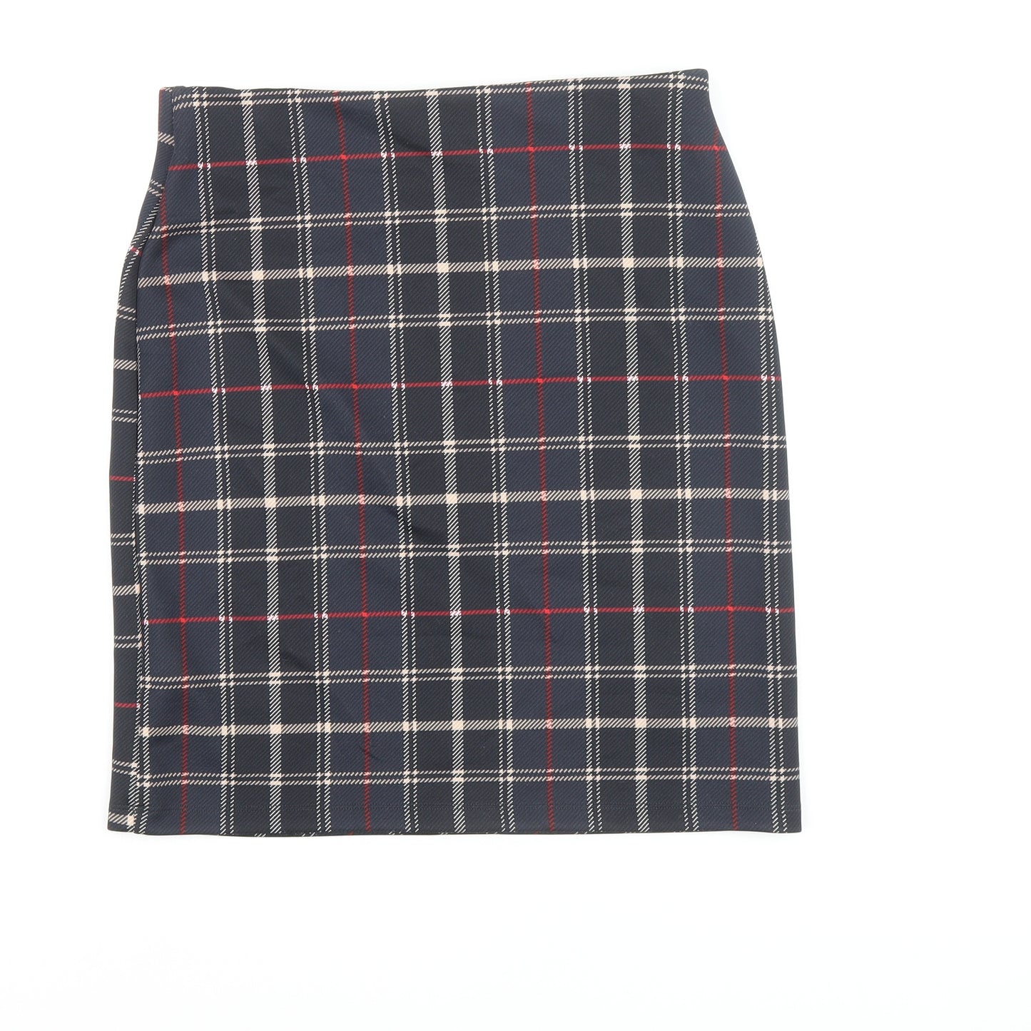 Marks and Spencer Womens Multicoloured Plaid Polyester A-Line Skirt Size 10