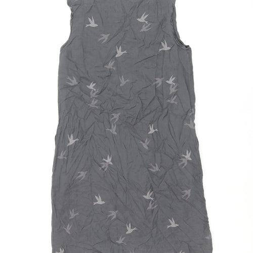 Gap Womens Grey Geometric Cotton Tank Dress Size S Scoop Neck Pullover - Birds Print