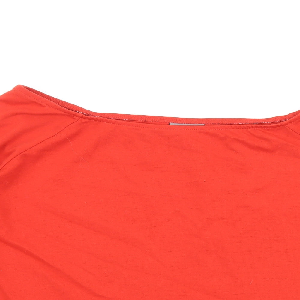 VERO MONDA Womens Red Polyester Basic Blouse Size XL Boat Neck