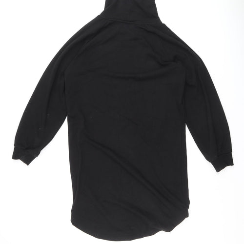 Jaqueline De Yong Womens Black Polyester Jumper Dress Size M High Neck Pullover