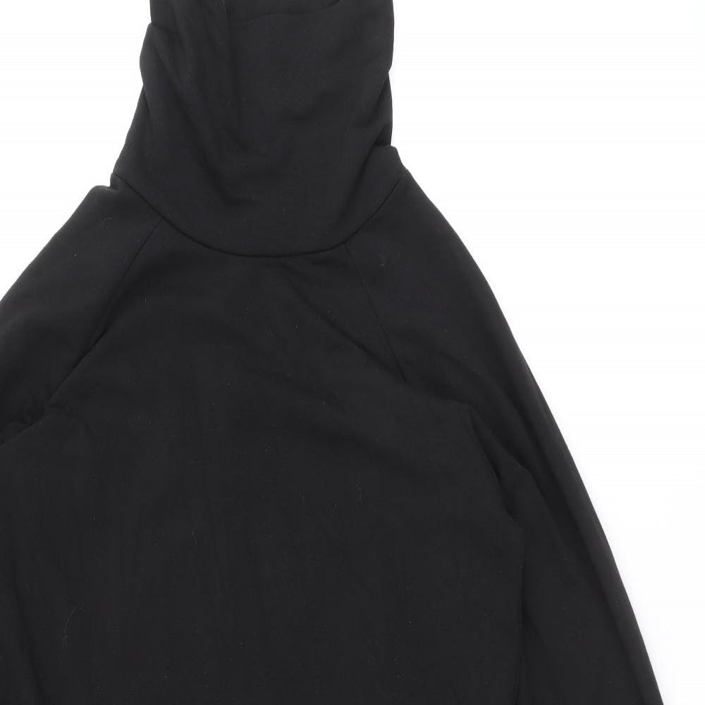 Jaqueline De Yong Womens Black Polyester Jumper Dress Size M High Neck Pullover