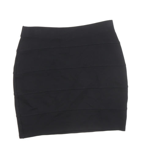 Marks and Spencer Womens Black Viscose Bandage Skirt Size 6