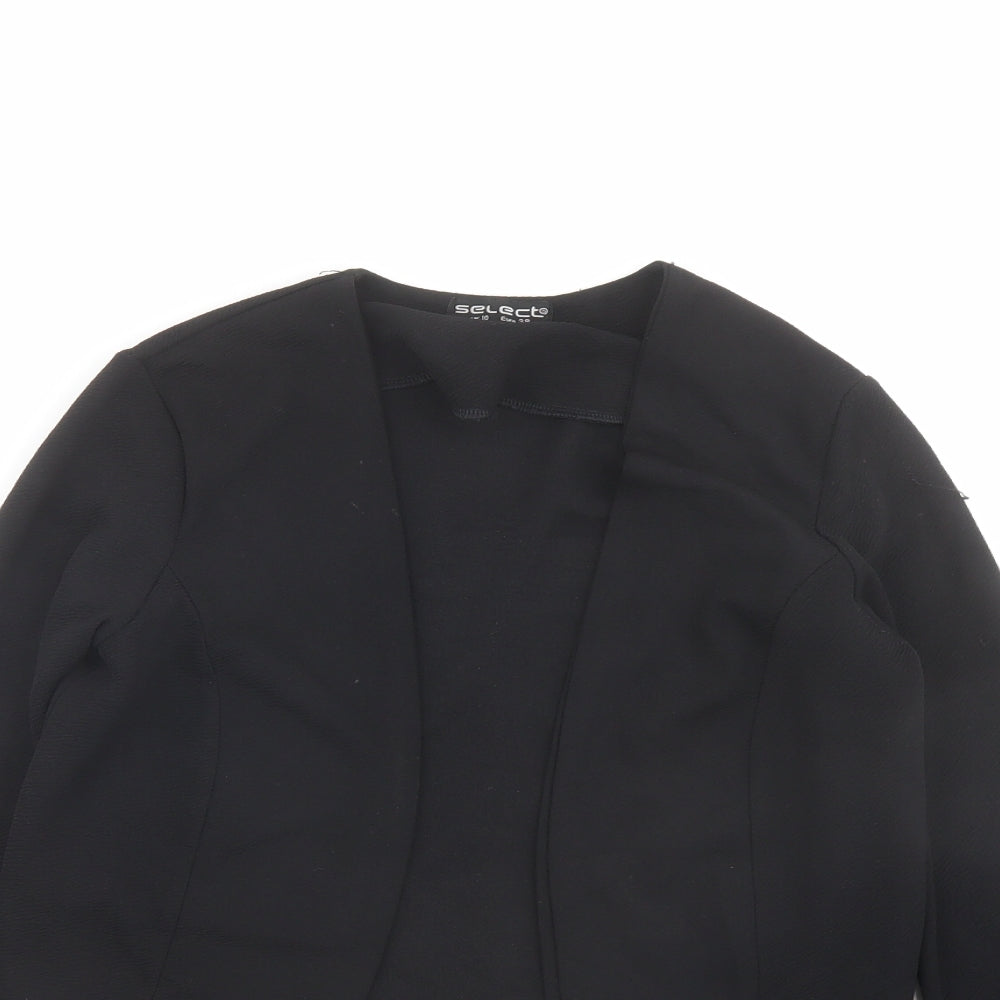 Select Womens Black Polyester Jacket Blazer Size 10