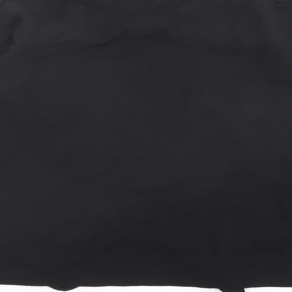 Select Womens Black Polyester Basic T-Shirt Size 14 Round Neck