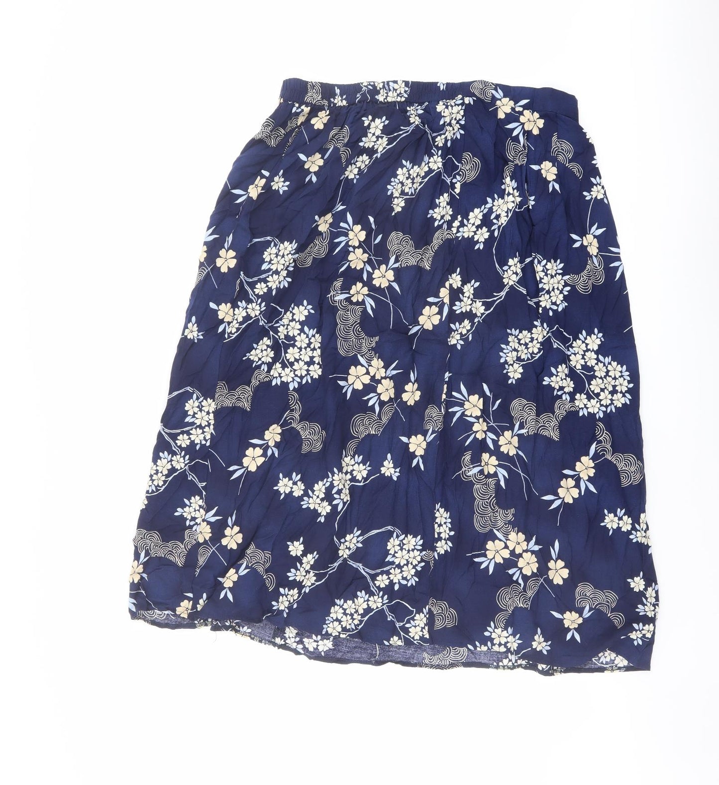 Berkertex Womens Blue Floral Viscose A-Line Skirt Size 20