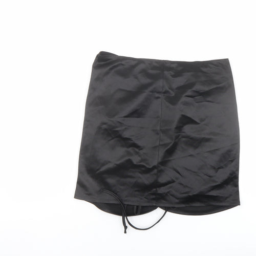 Flounce Womens Black Polyester Bandage Skirt Size 12