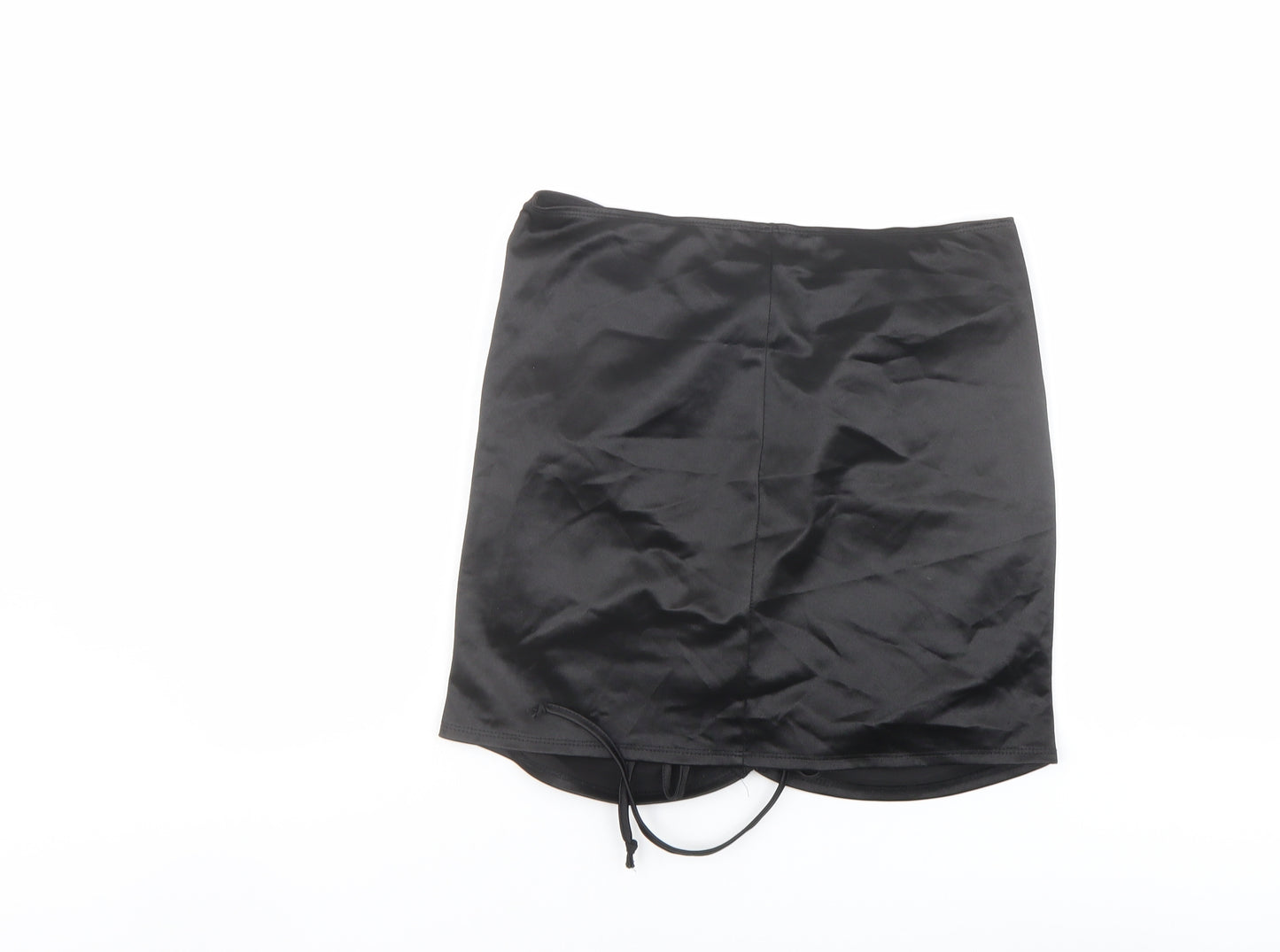 Flounce Womens Black Polyester Bandage Skirt Size 12