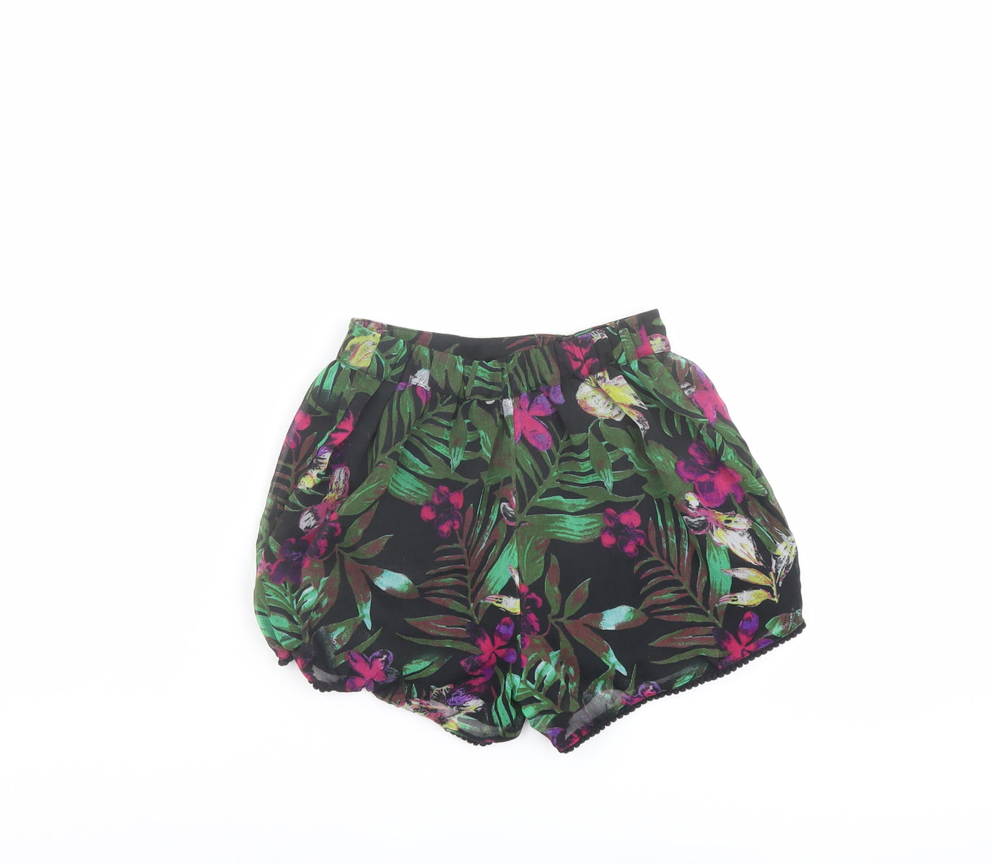 Marks and Spencer Girls Multicoloured Floral Polyester Sailor Shorts Size 6-7 Years Regular