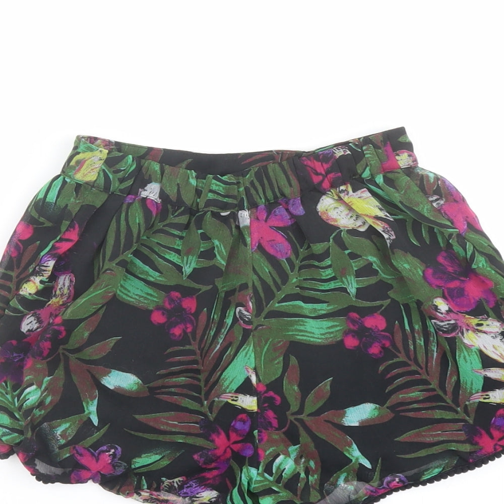 Marks and Spencer Girls Multicoloured Floral Polyester Sailor Shorts Size 6-7 Years Regular