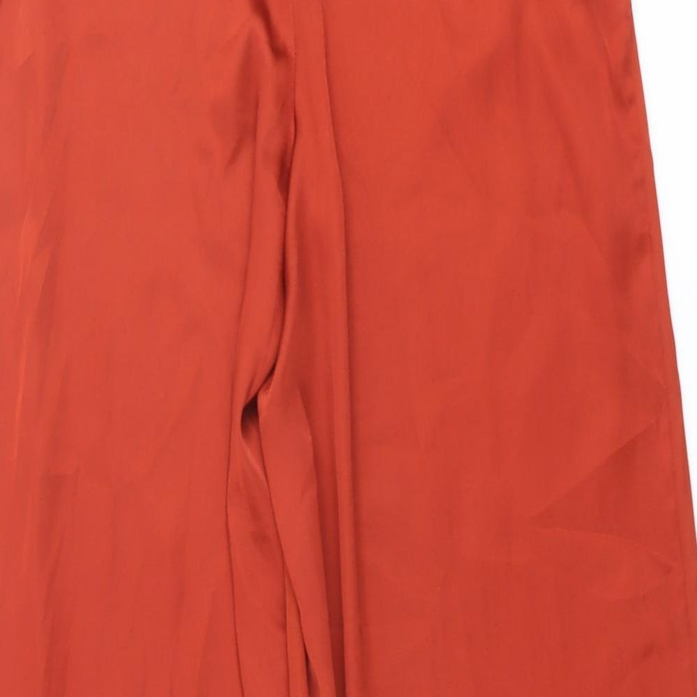 ASOS Womens Red Polyester Trousers Size 8 L31 in Regular Zip