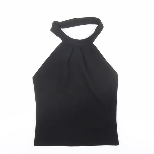 Zara Womens Black Polyester Basic Tank Size M Halter