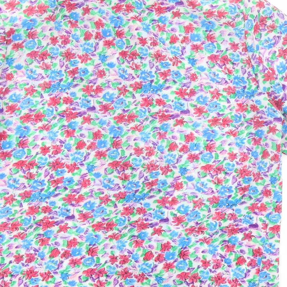 Alexon Womens Multicoloured Floral Polyester Basic Button-Up Size 12 Collared