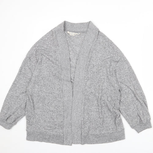 H&M Womens Grey V-Neck Polyester Cardigan Jumper Size XS