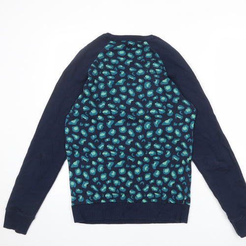 Scotch & Soda Womens Blue Geometric Cotton Pullover Sweatshirt Size M Pullover