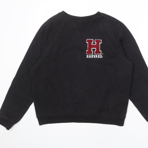 Divided by H&M Womens Black Cotton Pullover Sweatshirt Size S Pullover - Harvard