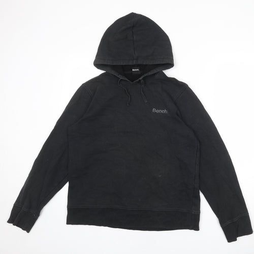 Bench Mens Black Cotton Pullover Hoodie Size M