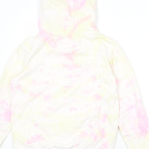 NEXT Girls Multicoloured Cotton Full Zip Hoodie Size 13 Years Zip - Tie Dye