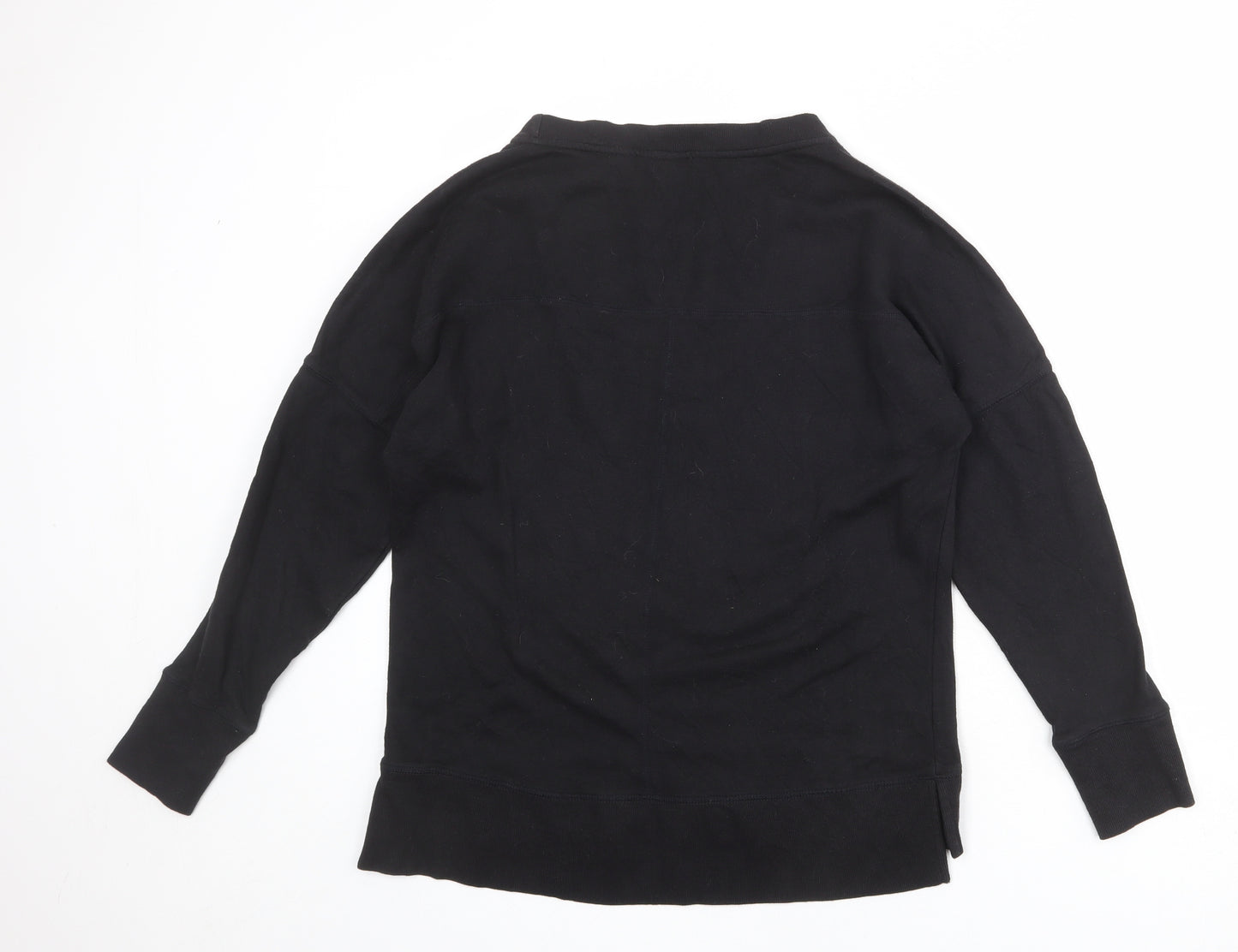 Reebok Womens Black Cotton Pullover Sweatshirt Size M Pullover