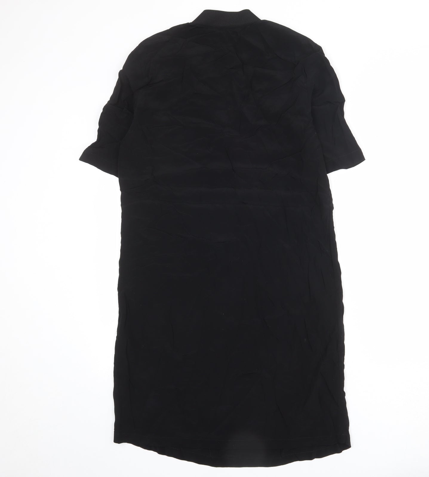 YAYA Womens Black Viscose A-Line Size 8 V-Neck Pullover