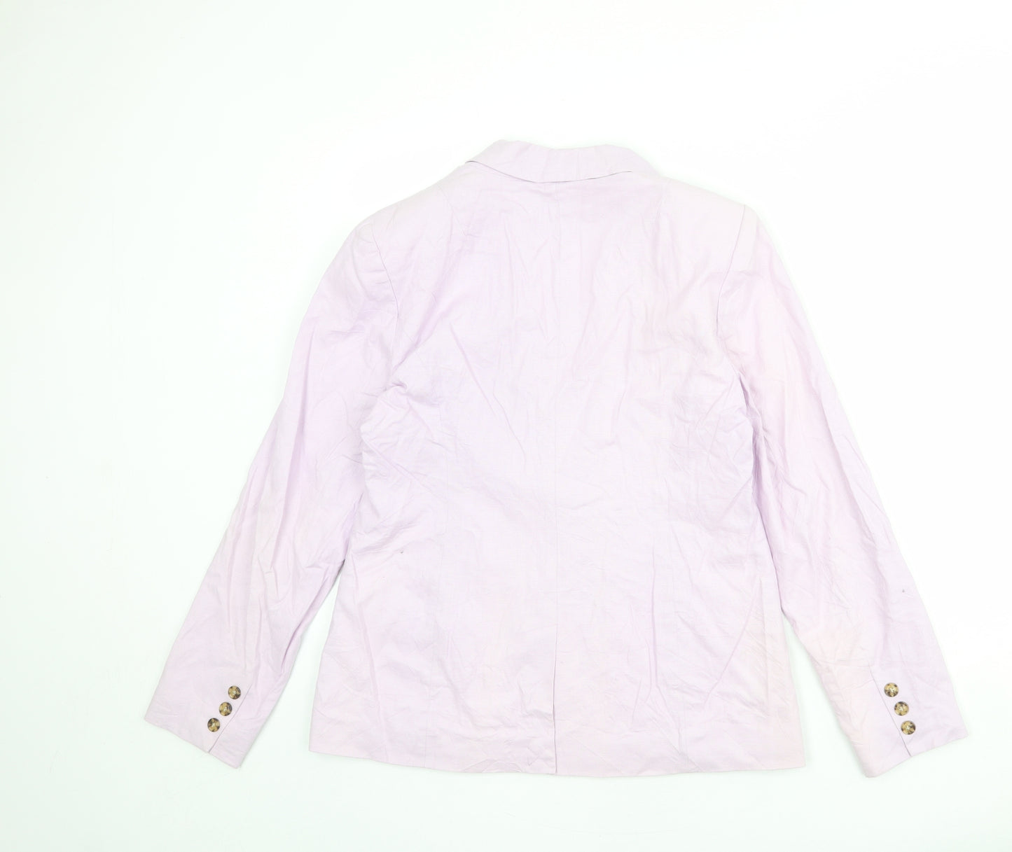 Basque Company Womens Purple Linen Jacket Blazer Size 12