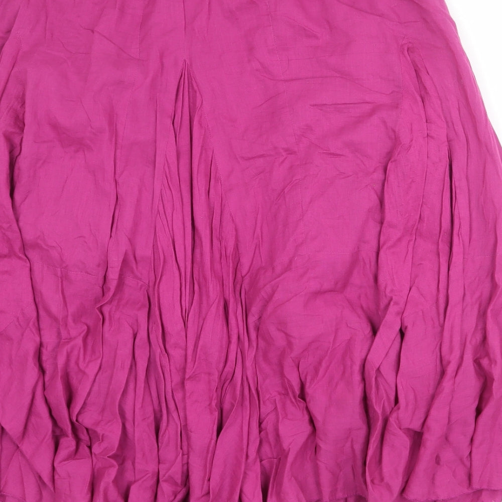 Mistral Womens Purple Cotton Swing Skirt Size 18