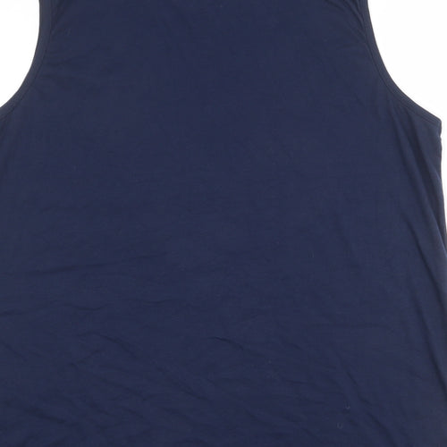 Umbro Mens Blue Polyester T-Shirt Size 2XL V-Neck