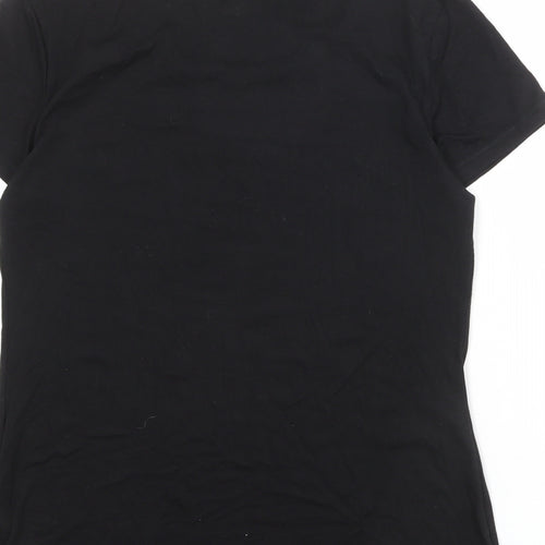 DECATHLON Womens Black Lyocell Basic T-Shirt Size M Round Neck